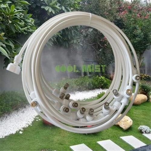 Sprinkler 10M misting kits including 12pcs mist fog nozzles water sprayer for gazebo outdoor garden misting cooling system M003