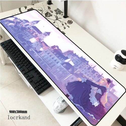 Alice mouse pad 900x300x3mm pad to mouse wrist rest notbook computer mousepad anime gaming padmouse gamer anime mouse mat