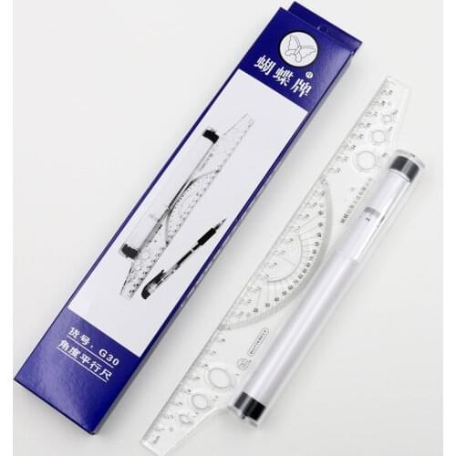 Rolling Parallel Ruler 30 cm Protractor Professional Technical Drawing Design Examination