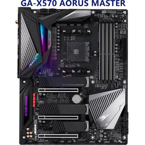 For gigabyte GA X570 AORUS MASTER Motherboard AM4 DDR4 X570 Used Desktop Mainboard M.2 NVme PCI-E X16 4.0