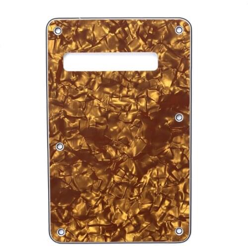 Musiclily Guitar Strat Back Plate for Fender USA/Mexican Standard Stratocaster Modern Style, 4Ply Bronze Pearl