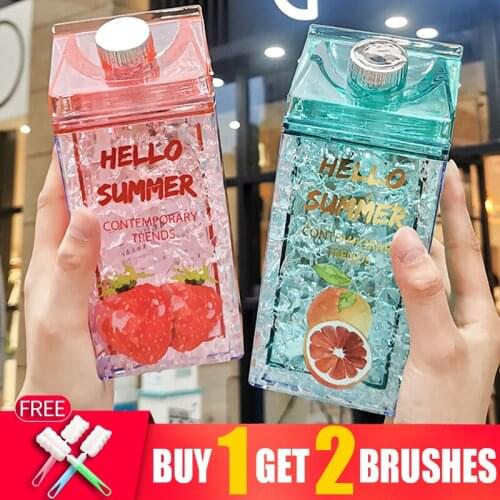 My 1000ml 550ml 500ml 430ml Unicorn Water Bottle Summer Drinking Cup For Adults Straw Ice Plastic Jug Bottles With Cover Ice Cup
