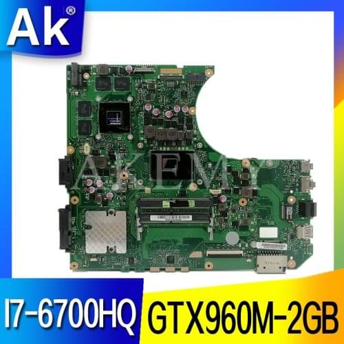 N552VW Laptop motherboard for ASUS VivoBook Pro N552VW N552VX N552V original mainboard HM170 W/ I7-6700HQ GTX960M-2GB
