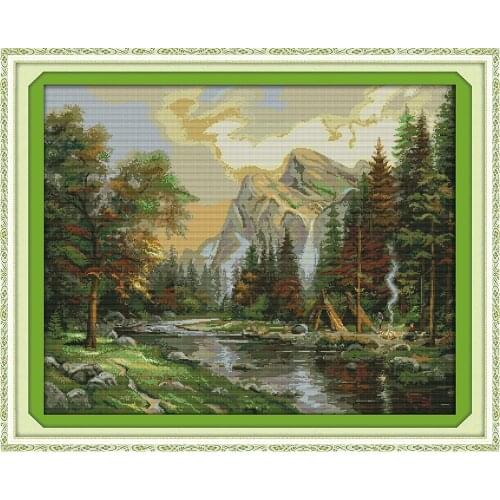 Everlasting Love The Scenery Of The Suburban Chinese Cross Stitch Kits Ecological Cotton 11CT DIY Christmas Decorations For Home