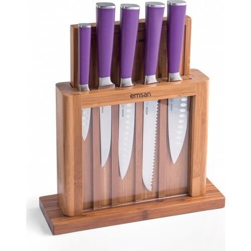Emsan Matriks 7 Piece Set Knife Purple