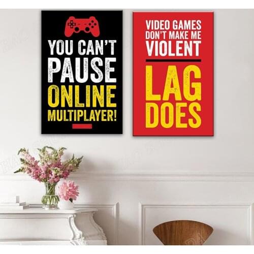 Gaming Posters Color Game Poster Wall Decor hd print canvas poster painting home decor boy room decor frame artwork gift