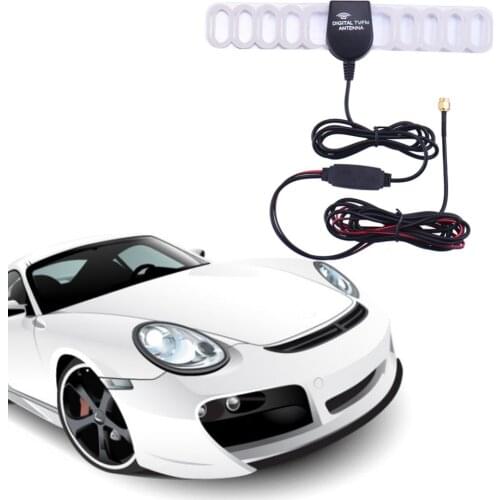 New Car Digital TV FM Antenna Aerials Amplifier Booster SMA Plug Connectors High db CMMB,DVB-T,DMB-T,DVB-T2,ISDB