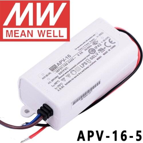 Original Mean Well APV-16-5 meanwell 5V/2.6A Constant Voltage design 13W Single Output LED Switching Power Supply