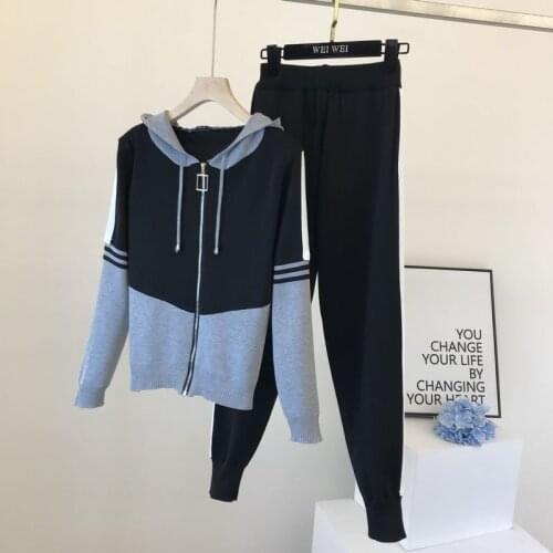 2021 Autumn Winter Hoodies Womens Tracksuits Jogging Pullover Sweater Two Piece Set Sportswear 2 Piece Set Outfit Sweatshirt