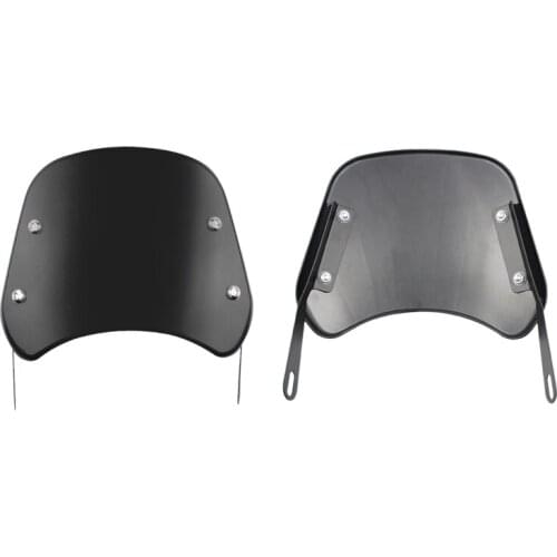 Motorcycle Headlight Windshield Wind Deflector Windscreen Universal W/Mount Bracket Fit Round Headlights