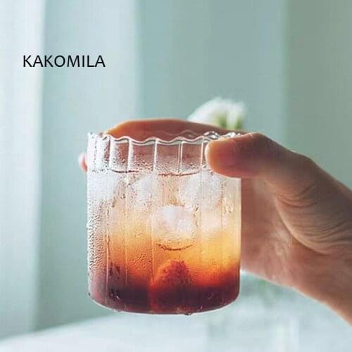 240ML Transparent Simple Glass Ins Cup Japanese Cup Home Heat-resistant Milk Tea Milk Cup Coffee Latte Juice Cup