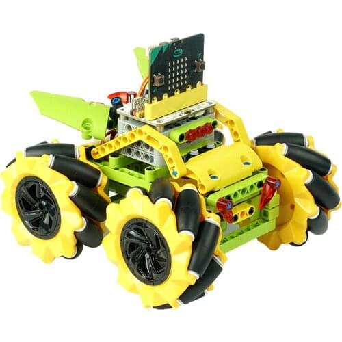Mecanum wheel remote control car micro:bit programming building blocks smart car microbit expansion board kit