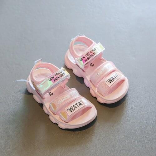 Girls Pink Sandals Toddler Girs Sandals Party Shoes Sport Sandals for Teenagers Girls Cartoon Fashion Princess Shoes 4-12Y