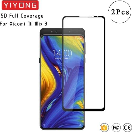YIYONG 5D Full Cover Glass For Xiaomi Mi Mix 3 2s 2 S Tempered Glass Xiomi Screen Protector Film Xiaomi Mix3 Mix2s Mix2 S Glass