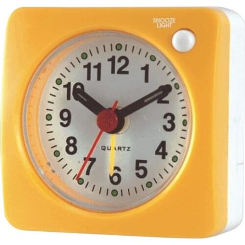 Ultra Small Alarm Clock Travel Clock With Light, Snooze Alarm Function, Battery