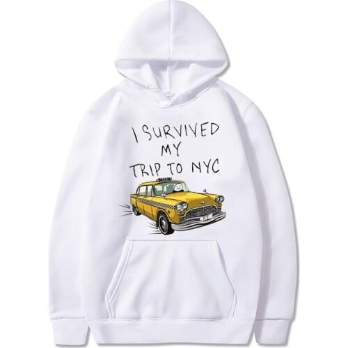I Survived My Trip To NYC Fleece Hoodies Tom Holland Same Style Sweatshirt Male Female Unisex Autumn Spring Hoody Pullover