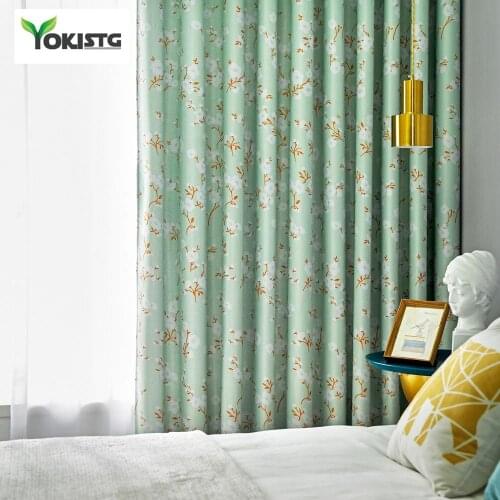 YokiSTG Floral Blackout Curtain For Living Room Bedroom Darkening Window Panel Drapes Window Treatment Home Decoration