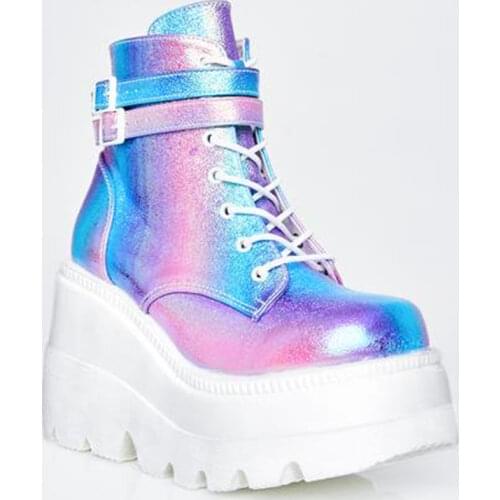 Sneaker For Women 2020 Shoes Big Size 43 Height Increasing Summer Female Wedge Shoes Womens Bling Lace Up Ladies Comfort Shoes