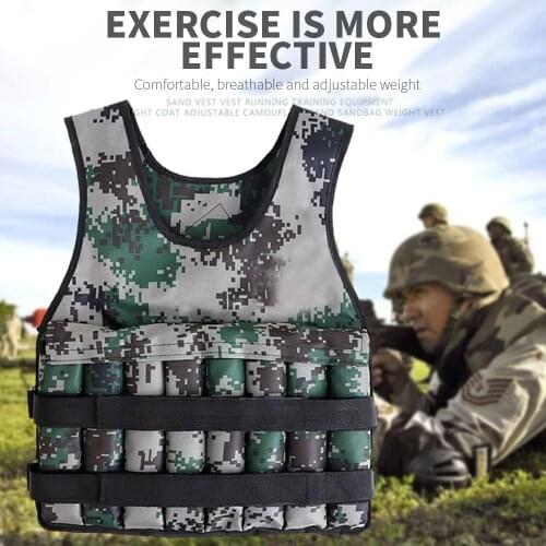 30kg Loading Weight Vest For Training Exercises Fitness Jacket Gym Workout Boxing Waistcoat Adjustable Sand Clothing X567B