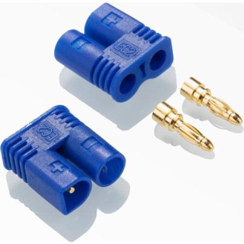 1Pairs Amass EC2 Plug Male and Female 2mm golden Plated Bullet Connector for RC ESC Battery