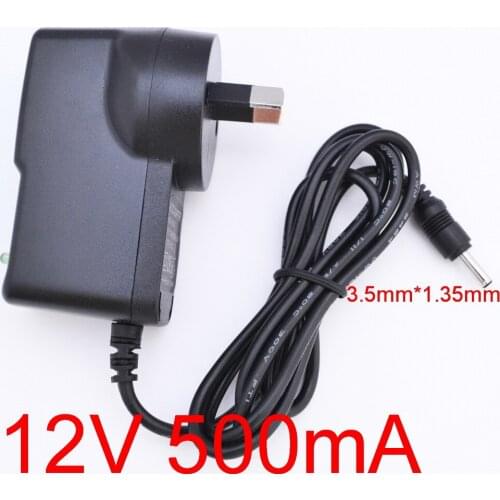 1PCS 12V500mA AC 100V-240V Converter Adapter DC12V 0.5A 500mA Power Supply AU 2 Plug DC 3.5mm x 1.35mm
