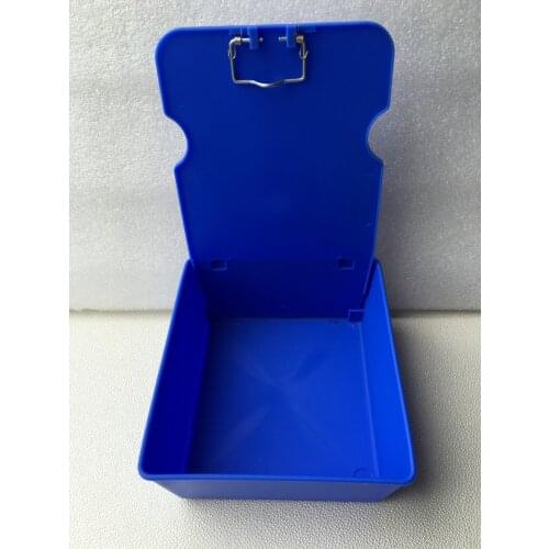 1 Pc New Dental Laboratory Working Case Pan Tray With Clip Holder Blue