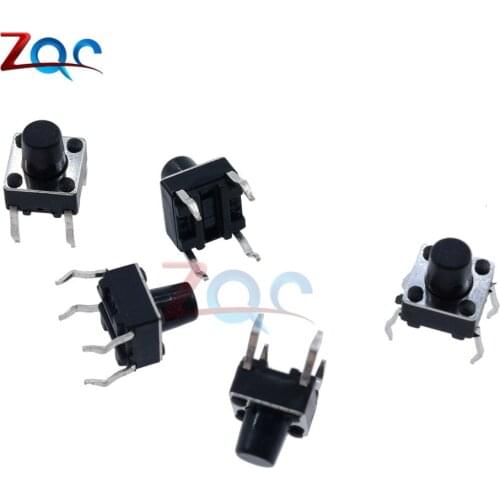 100PCS Push Button Switches 6*6*7MM 6mm*6mm*7mm DIP-4 Tactile Switches Push Button Tact Switch 6x6x7mm 4pin