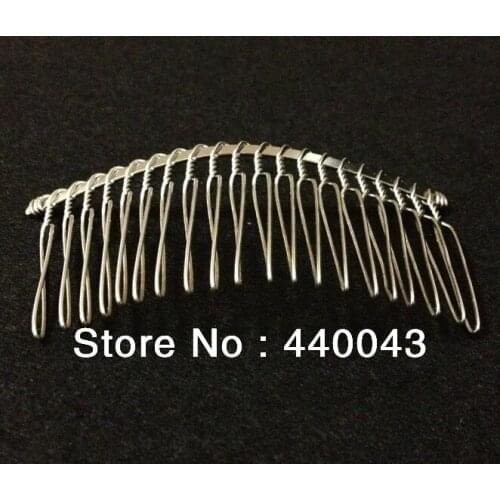 100pcs/lot high quality 40MM silver Metal Hair Comb Claw Hairpins DIY Jewelry Accessories Findings & Components