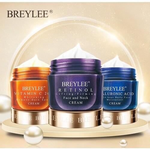 BREYLEE Hyaluronic Acid Vitamin C Retinol Serum Face Cream Moisturizing Whitening Anti-Aging korean Face Cream Smooths Skin Care