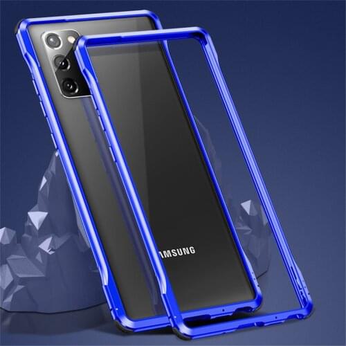 For Samsung Galaxy Note 20 Case Metal Frame Luminous Shockproof Aluminum Bumper Protect Cover for Samsung Note 20 Ultra Case