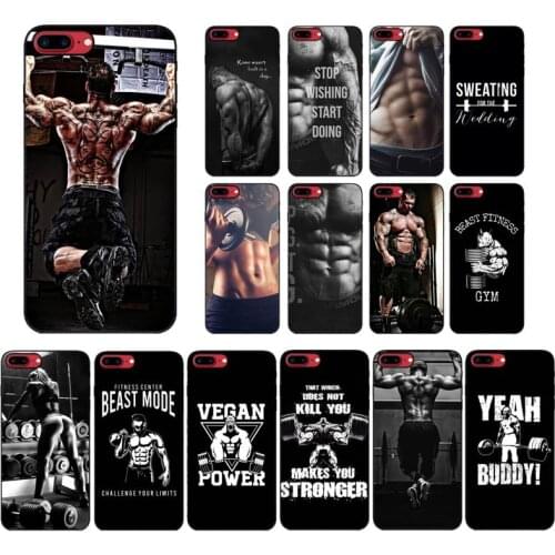 FHNBLJ Bodybuilding Gym Fitness Phone Case for iPhone 11 12 pro XS MAX 8 7 6 6S Plus X 5S SE 2020 XR cover
