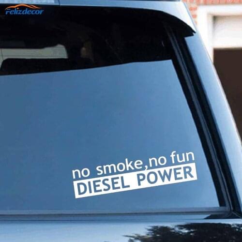 Black/Silver Car Stickers NO SMOKE NO FUN DIESEL POWER Car Styling Decal Car Motorcycles Accessories C320