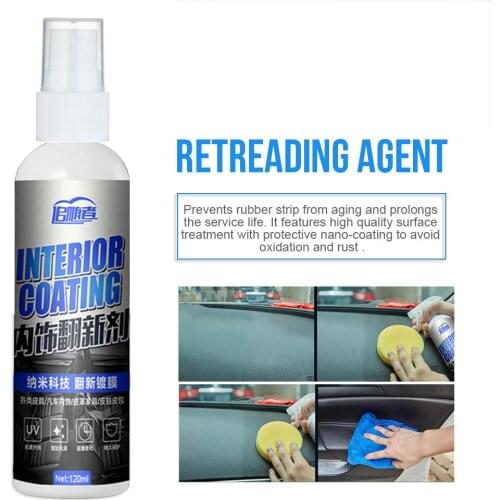 Car Interior Decorative Wax Car Accessories Leather Glazing Waterborne Panel Coating Plastic Renovation Agent Liquid Glass 120ML