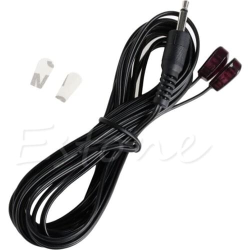 Dual IR Infrared Emitter Cable & 3.5mm Plug Remote Control Extender NEW E56B
