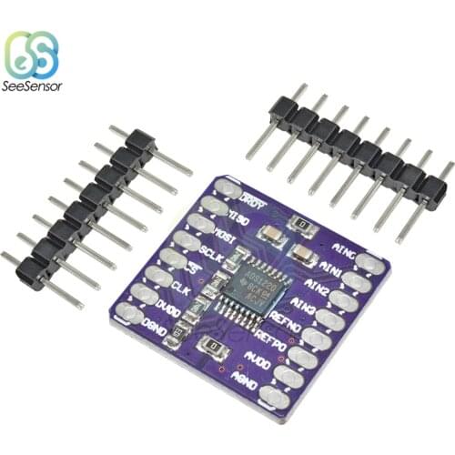 CJMCU-1220 ADS1220 ADC A/D Converter Module SPI I2C Low Power 24 Bit Analog-to-Digital Converter Sensor Module DC 3V-5V