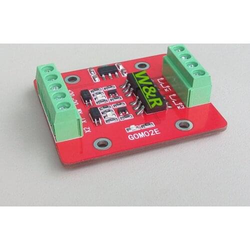 GOM02E-3A 2-way solid state relay module / high or low level trigger / 60V / 3A optocoupler isolated output / level shifting
