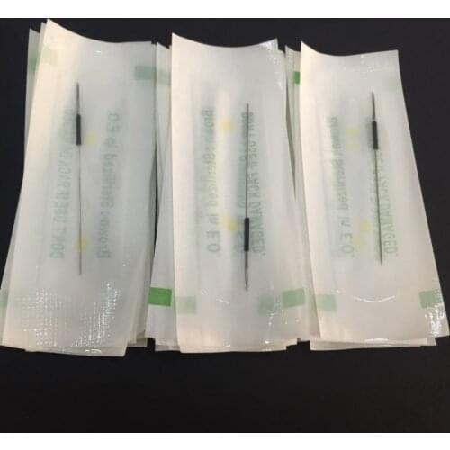 0.35x50mm 3RS Eyebrow Needles Sterilized Permanent Makeup Tattoo Needle For Machine Round Secant Lip Line Bleached Lips