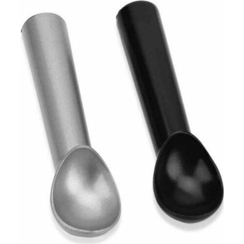 Kitchen Bar Cooking Tools Aluminium Alloy Thick Handle Portable Non-stick Anti-feeze Ice Cream Scoop Spoon Stacks Melon Baller
