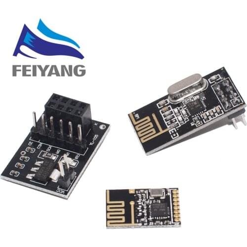 100PCS NRF24L01+ wireless data transmission module 2.4G/NRF24L01 upgrade version 2Mbit/s NRF24L01 Socket Adapter plate Boar