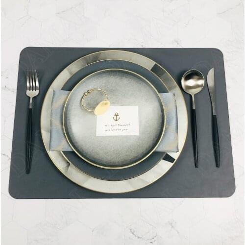 European Ceramics Plate Set Dining Table Main Course Home Fruit Salad Plates Western Steak Dish Modern Kitchen Tableware