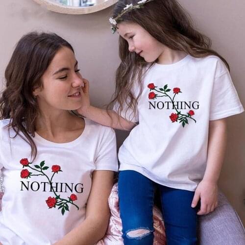 Mama And Bebe Clothes Family Matching T-shirt Baby Girl Clothing Mommy And Kids Summer Tops Family Look