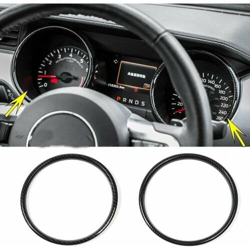 Carbon Fiber ABS Instrument Panel Ring Trim Cover For Ford mustang 2015-2018