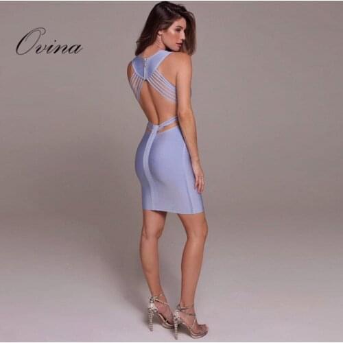 Голубые летние платья OVINA China At AliExpress