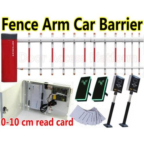 Palisade Arm Car Parking Lot Parking Barrier gate kit Door Entry+Exit Automatic 0-10cm card distance RFID EM access control gate