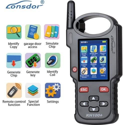 Lonsdor KH100+ Key Programmer Diagnostic Professional Identify Copy Remote Smart Car Keys Immobilize IMMO Keys Programming Tool