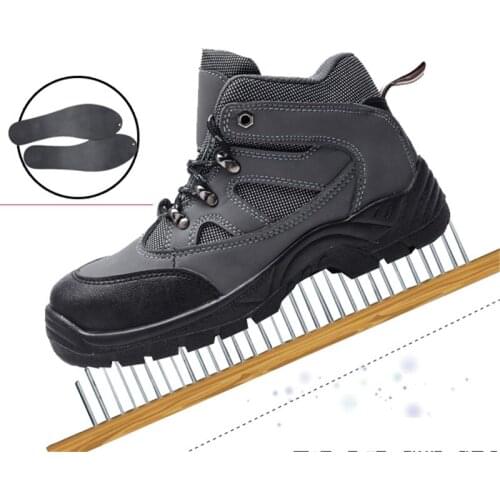 Unisex Outdoor Steel Toe Cap Work Boots Construction Breathable Non-slip Safety Shoes Non-slip Tactical Boots Mens Sneakers