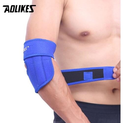 AOLIKES 1PCS Adjustable Elbow Support Pads With Spring Supporting Codera Protector Sports Safety For Ciclismo Gym Tennis