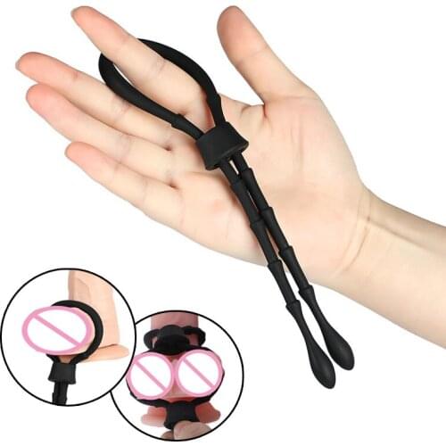 Adjustable Rope Cock Rings Scrotum Ring Penis Ring Sex Products for Man Delay Ejaculation Cockring for Men Lasting Penis Erect