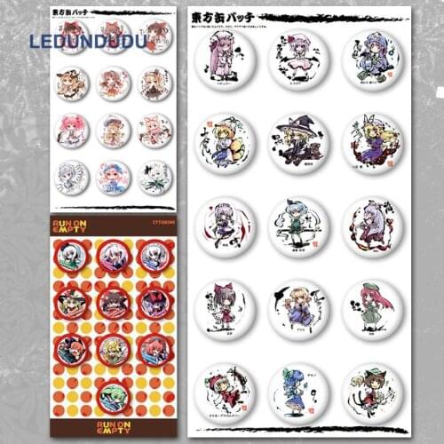 TouHou Project Cosplay Badges Hakurei Reimu Cartoon Brooches Pins Collections Cute Badge for Clothes Backpacks