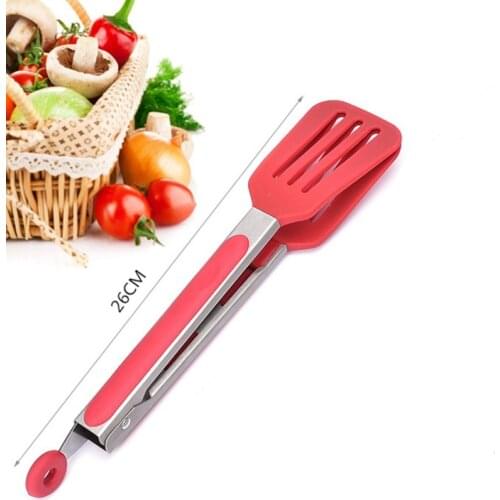 Silicone BBQ Grilling Tong Salad Bread Serving Tong Non-Stick Kitchen Barbecue Steak Clip Cooking Tong Kitchen Tool